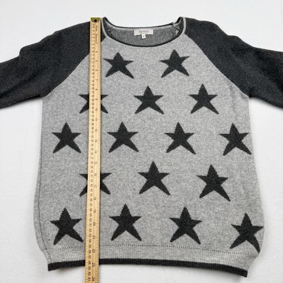 Bartolini Women's Made In Italy Wool Blend Pullover Gray Soft Stars Sweater Sz S - Picture 8 of 9